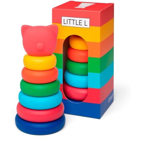 Little L Stacking Tower Pig Vibrant Colors