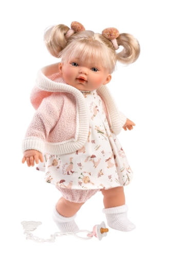 Llorens Crying Doll Roberta Pink with sound 33 cm