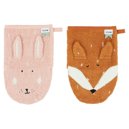 Trixie Washcloths set of 2 Mrs. Rabbit /Mr. Fox