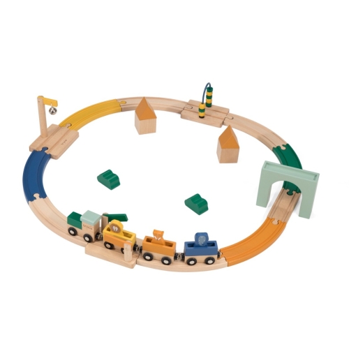 Trixie Wooden train set