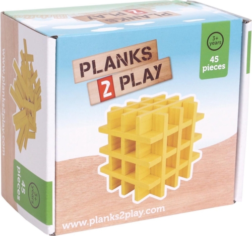 Planks2Play Wooden Planks 45 Pieces Yellow