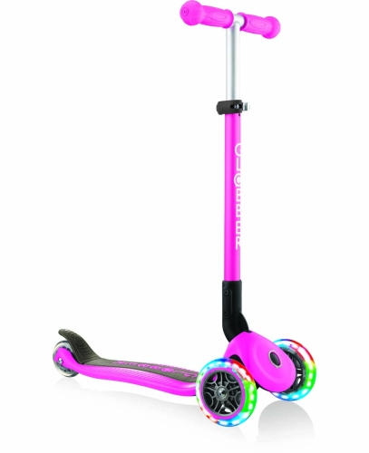 Globber Primo 3-wheel Foldable Step Pink with lights