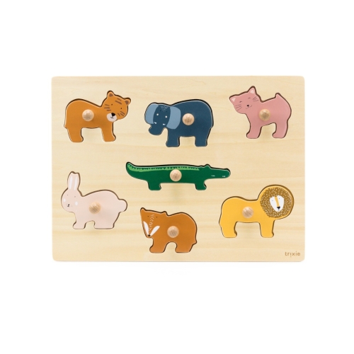 Trixie Wooden inlay puzzle animals 7 pieces