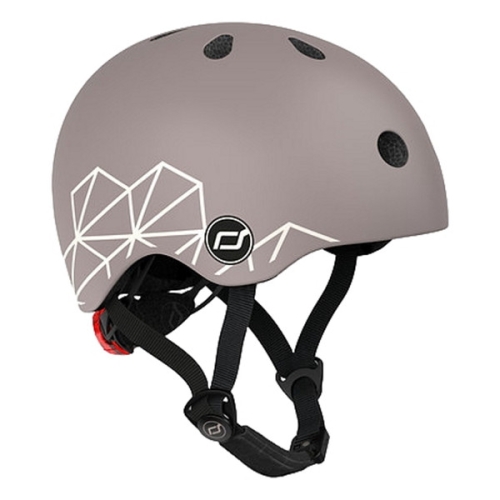 Scoot and Ride helmet XS brown with lines