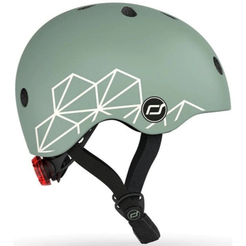 Scoot and Ride helmet XS green with lines