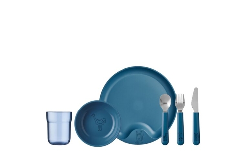 Mepal Mio Children's Tableware 6-Piece Deep Blue