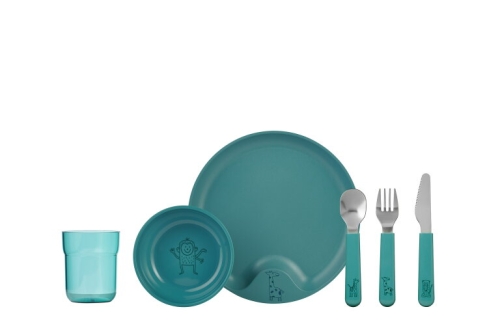Mepal Mio Children's Tableware 6-Piece Deep Turquoise