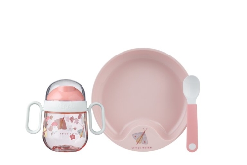 Mepal Mio Baby Dinnerware 3-Piece Little Dutch Flowers &amp; Butterflies 