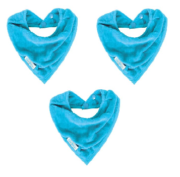 Silly Billyz Towel Bandana Bibs Aqua 3 Pieces