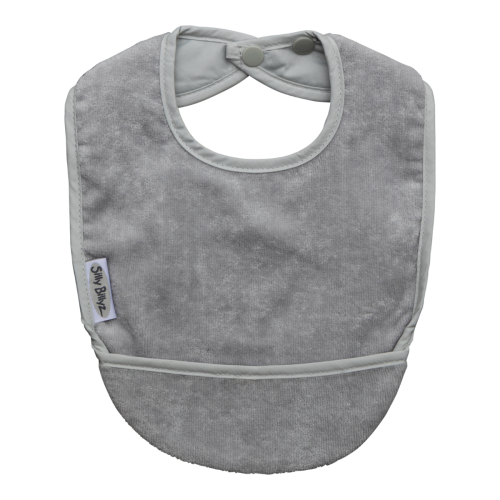 Silly Billyz Towel pocket Bibs Silver 3 Pieces 