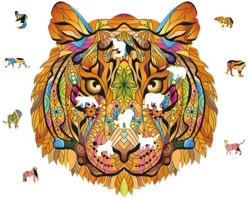 Eureka Rainbow Wooden Puzzle Tiger