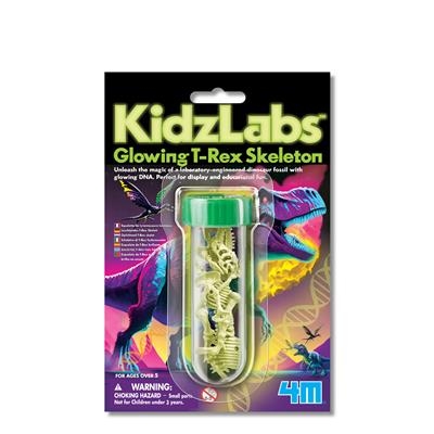 4M Kidzlabs Science Card T-Rex Skeleton Glow-in-the-dark