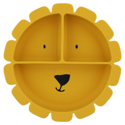 Trixie Silicone Plate with Compartments and Suction Cup Mr. Lion