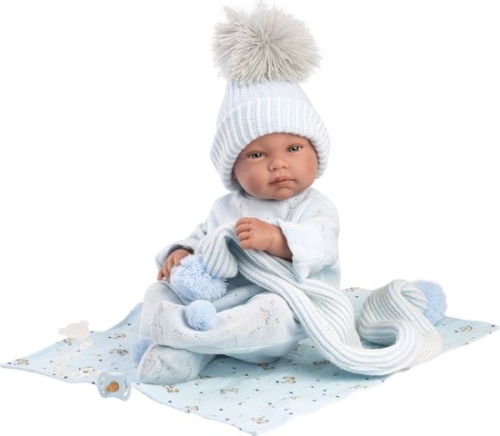 Llorens Baby Doll Tino Blue with Towel 43 cm
