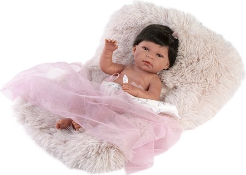 Llorens Baby Doll Nica Pink with Pillow and Cuddly Cloth 40 cm