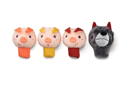 Lilliputiens Finger puppets the Wolf and the 3 Little Pigs