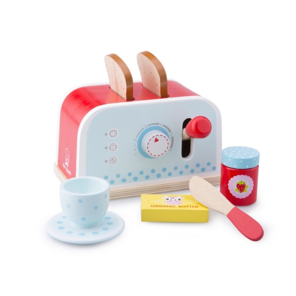 vredig Vervoer teugels New Classic Toys Toaster Red with Blue Online Offer at PLUSTOYS