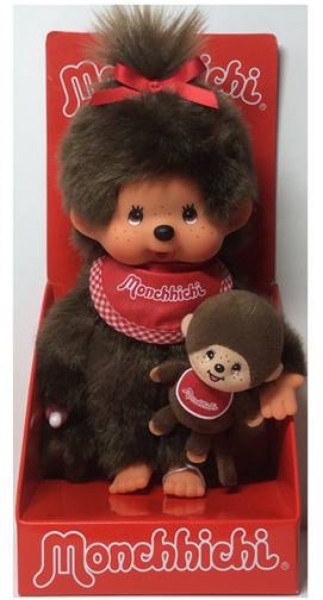 Monchichi Girl 20cm with mini Monchhichi Online Offer at PLUSTOYS
