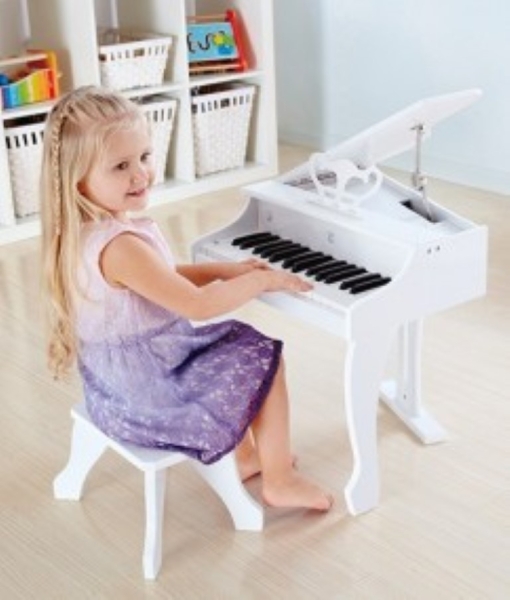 Hape Grand Piano White Online Offer at PLUSTOYS